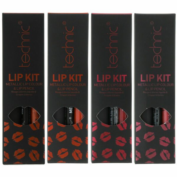 Lipstick Set Matte Metallic Lip Liquid Colour & Lip Pencil Pick Shade
