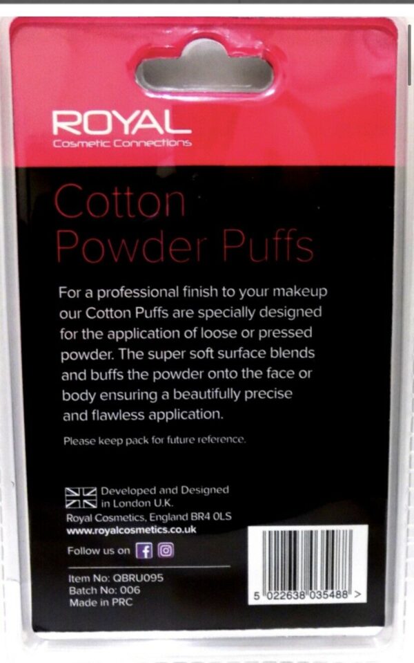 Royal Pink Cotton Compact Powder Puffs