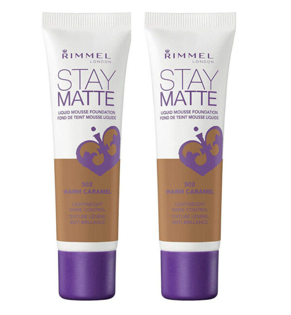 RIMMEL Stay Matte Full Coverage Liquid Mousse Foundation - 502 Warm Caramel