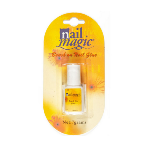 Nail Magic Professional Brush On Nail Glue False Acrylic Tips Strong Repairs 7g