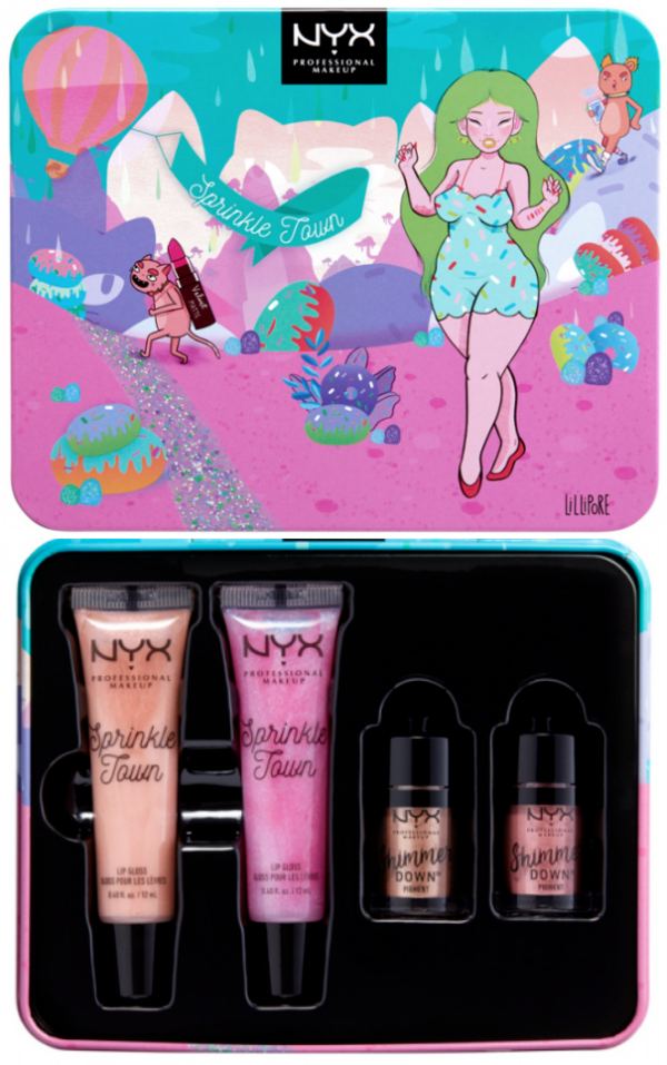 NYX Sprinkle Town Shimmer Eye & Lip Set 4Pc Makeup Set