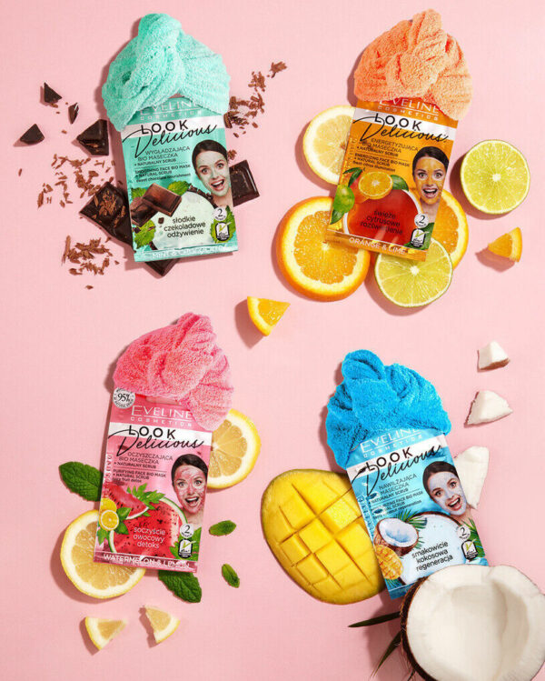 Eveline Look Delicious Face Bio Mask with natural Scrub 95% Natural Ingredients