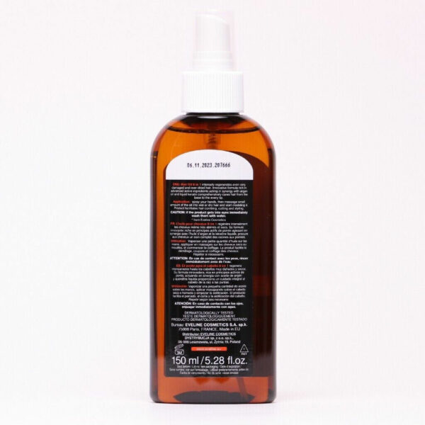 Eveline Argan + Keratin Exclusive Hair Oil 8 in 1 Elixir of Gold Intense Rege... - Image 3