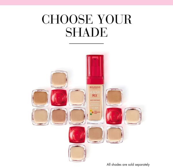 Bourjois Healthy Mix Anti-Fatigue Medium Coverage Liquid Foundation Pick Shade