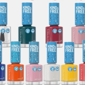 RIMMEL Kind & Free Clean Plant Based Super Gentle Nail Polish 8ml - Pick Shade