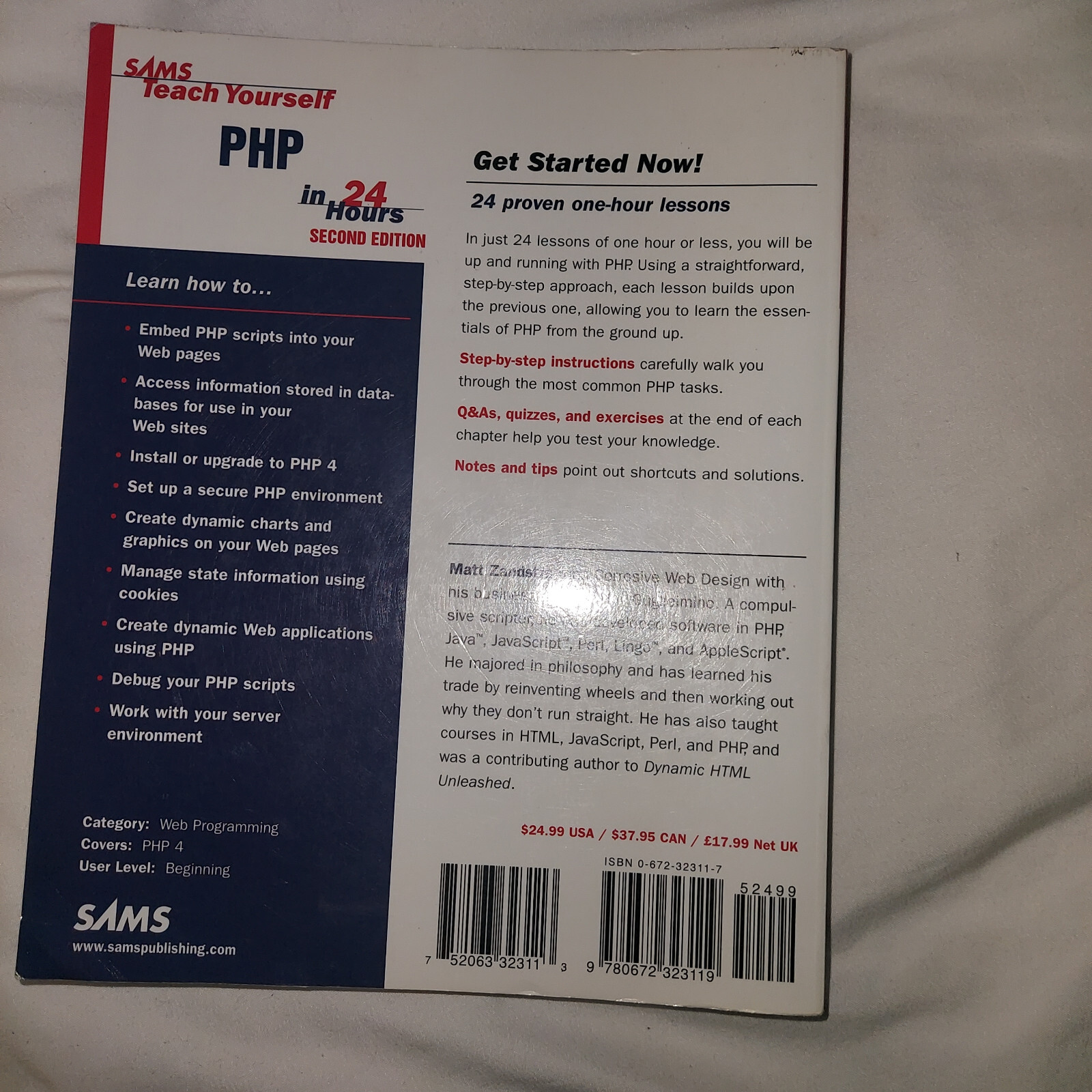 Sams Teach Yourself PHP in 24 Hours Second Edition Covers PHP4 - 9780672323119 - Image 2