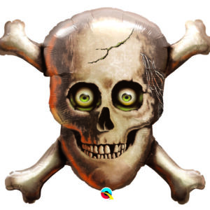 Qualatex Halloween Skull & Cross Bones Design Halloween Party Foil Balloon