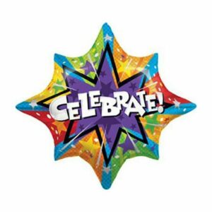 Qualatex 34" Celebrate Radiant Blast Foil Balloon