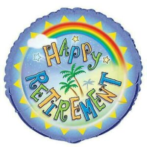Happy Retirement Palm Trees 18" Foil Balloon