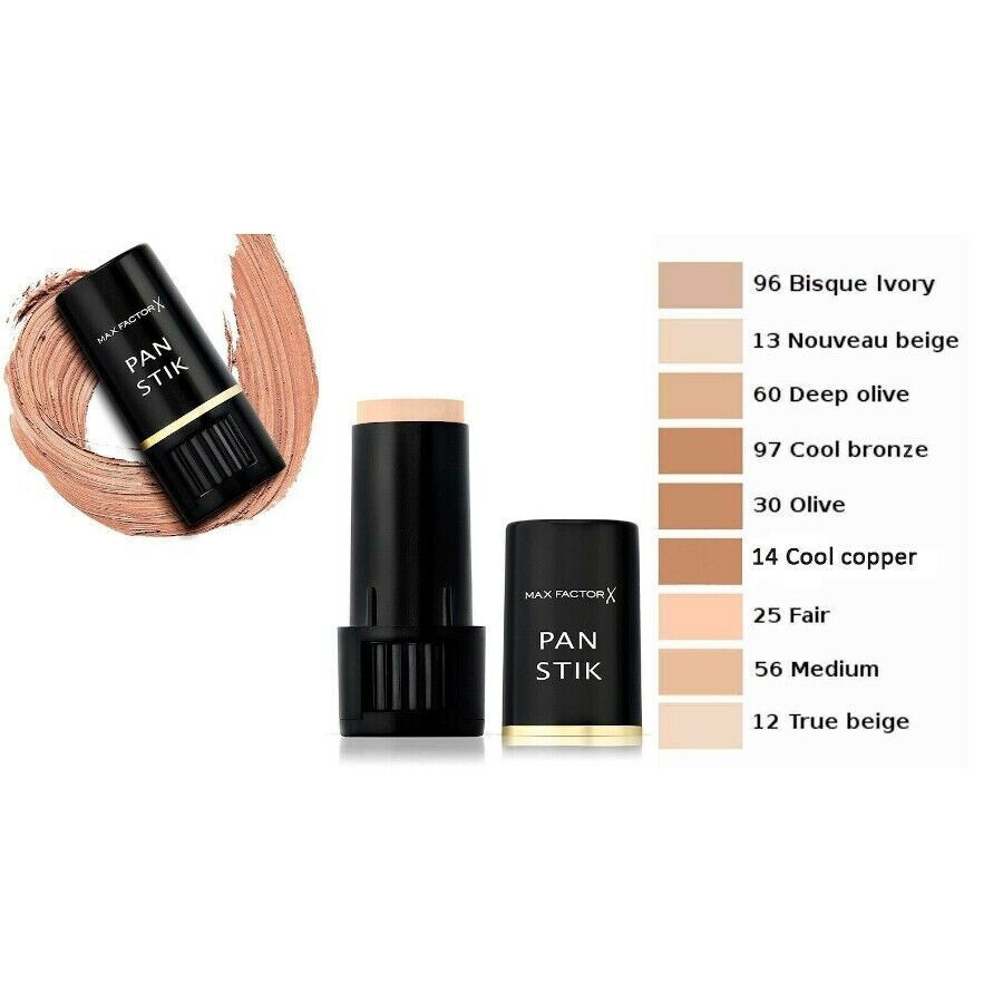 MAX FACTOR Pan Stik Panstik Full Coverage Foundation Stick - New - Choose SHADE