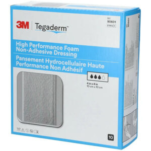 1x Tegaderm Foam Non Adhesive Dressing 10cmx10cm 4"x4" for Wounds, Ulcers Etc