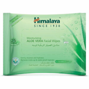 Himalaya Facial Wipes Moisturising Aloe Vera 25 Wipes Remove Makeup Cleanse Skin