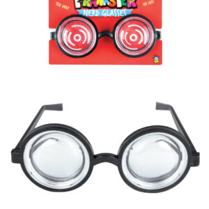 NERD GLASSES ROUND THICK GEEK FANCY DRESS COSTUME FUNNY JOKE PRANK WIZARD