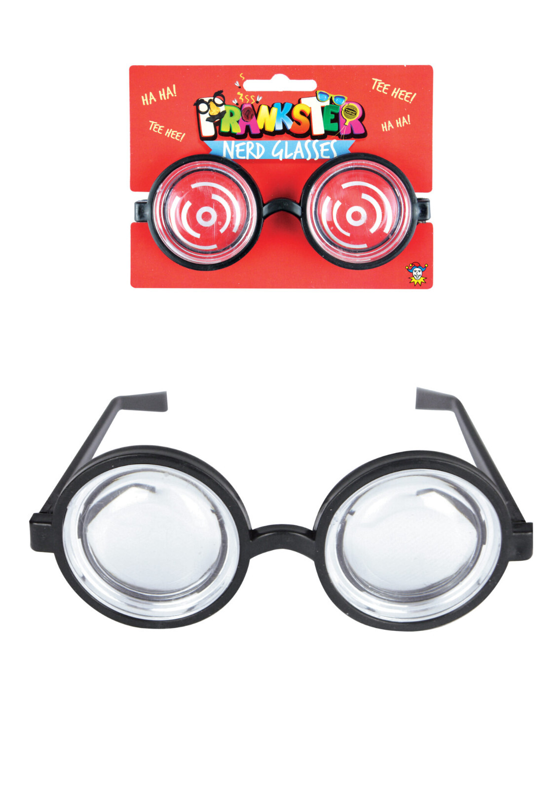 NERD GLASSES ROUND THICK GEEK FANCY DRESS COSTUME FUNNY JOKE PRANK WIZARD