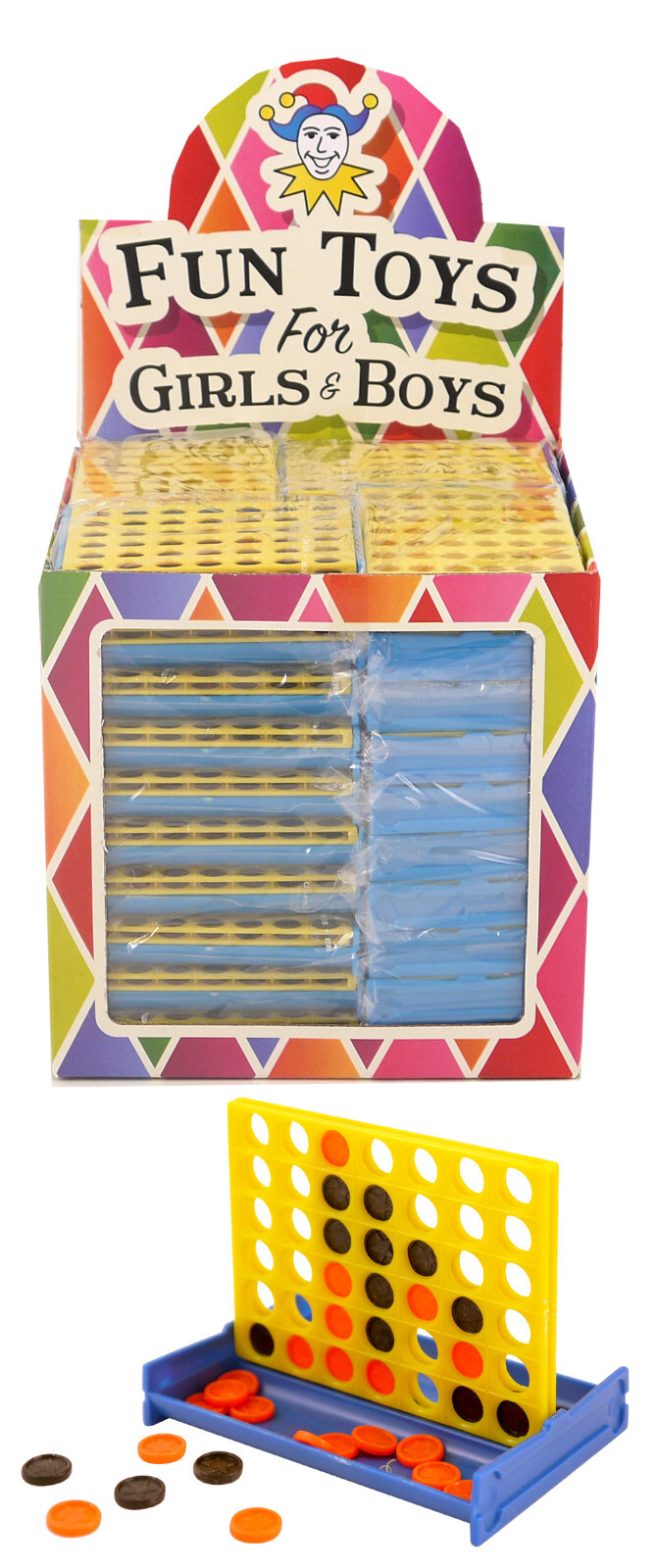 Mini 4 In A Row Game Pocket Travel Game Party Bags (1, 5, 10, 50, 100)