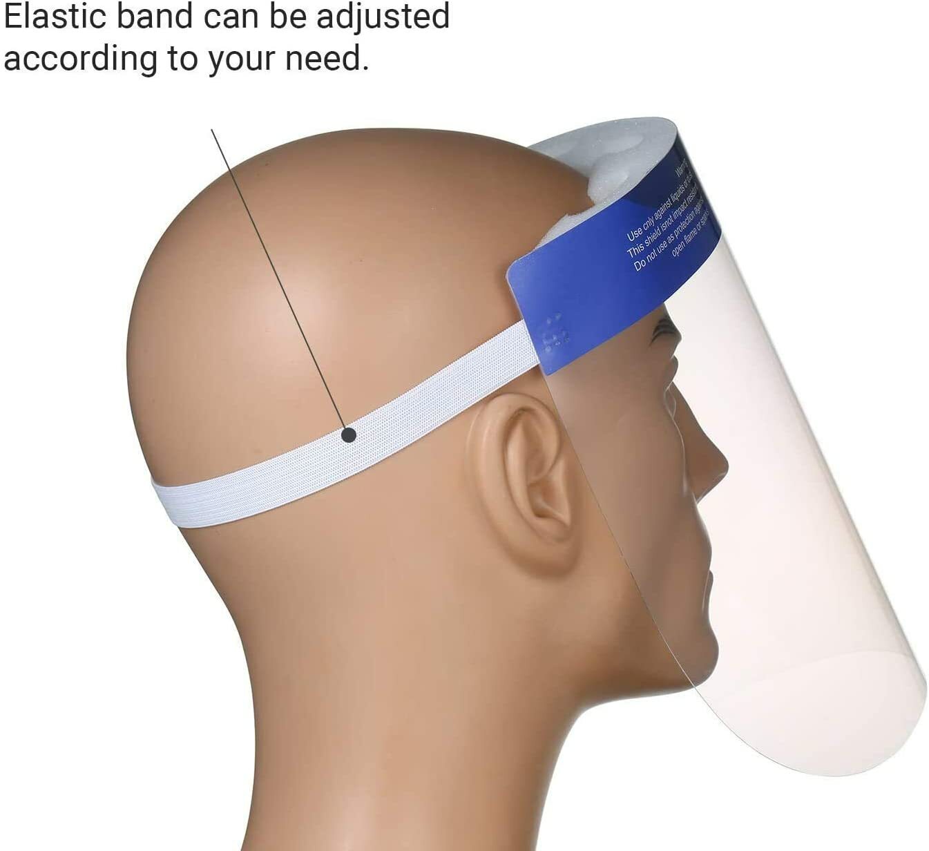 10 Pack All-Round Protection Face Masks with Clear Wide Visor Spitting - Image 3