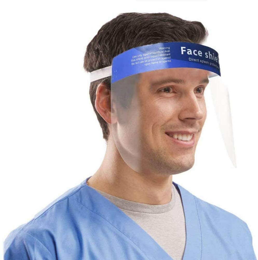 10 Pack All-Round Protection Face Masks with Clear Wide Visor Spitting - Image 4