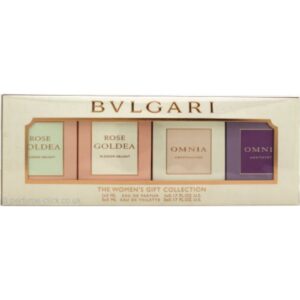 Bvlgari Miniatures Gift Set 5ml Rose Goldea Blossom Delight EDP + 5ml Rose Goldea Blossom Delight EDT + 5ml Omnia Crystalline EDT + 5ml Omnia Amethyste EDT