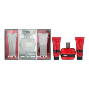 Mustang Red Gift Set 100ml EDT + 100ml Aftershave Balm + 100ml Body Wash
