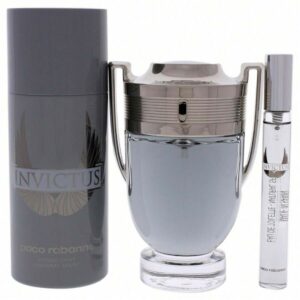 Paco Rabanne Invictus Gift Set 100ml EDT + 150ml Deodorant Spray + 10ml EDT