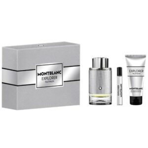 Mont Blanc Explorer Platinum Gift Set 100ml EDP + 100ml Shower Gel +2x 7.5ml EDP