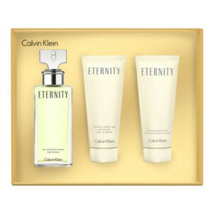 Calvin Klein Eternity Gift Set 50ml EDP + 100ml Shower Gel + 100ml Body Lotion