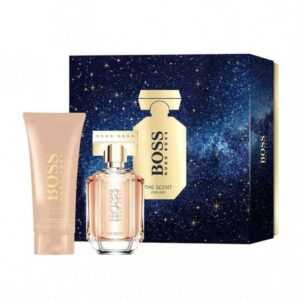 Hugo Boss The Scent Gift Set 30ml EDP Spray + 50ml Body Lotion (The Scent for Her by Hugo Boss is a Gift Set consisting of 30ml Parfum Spray and with a Body Lotion.)