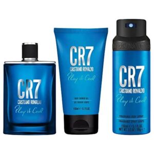 Cristiano Ronaldo CR7 Play It Cool Gift Set 100ml EDT Spray + 150ml Shower Gel +150ml Body Spray