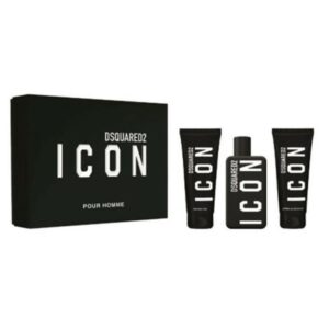 DSquared² Icon Pour Homme  Gift Set 100ml EDP + 100ml Shower Gel + 100ml Aftershave Balm