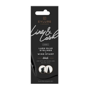 Eylure Line & Lash Kit 3-in-1 Lash Glue, Eyeliner and Wing Stamp - Black